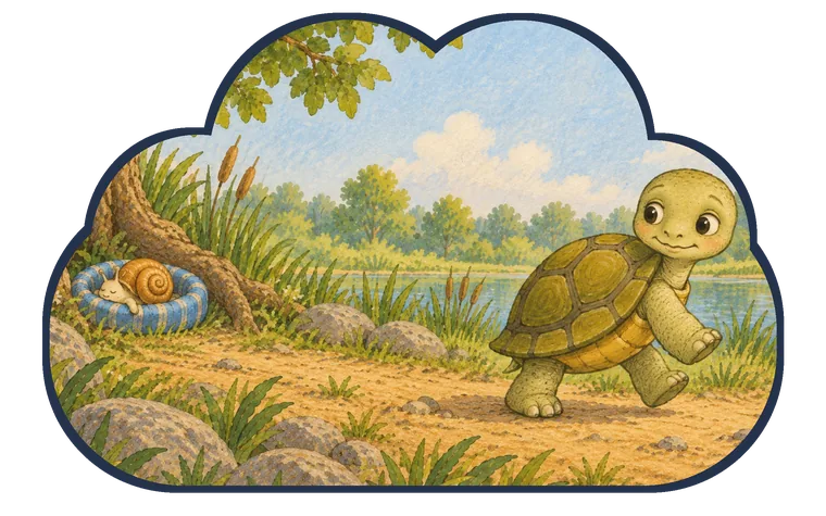 Ilustración del cuento El sombrero de la tortuga
