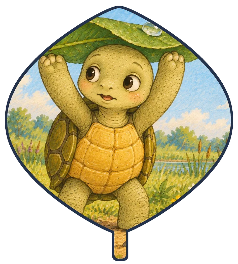 Ilustración del cuento El sombrero de la tortuga