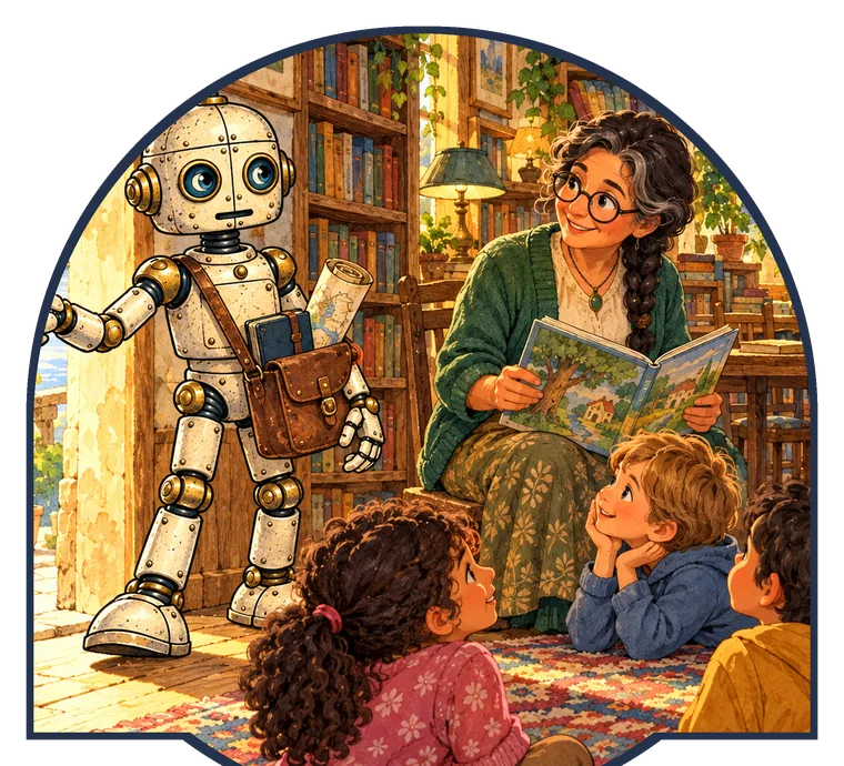 Remache entrega la llave y visita la biblioteca.